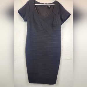 Torrid Womens Bandage Bodycon Dress 2X Black‎ Short Sleeve Zip Back